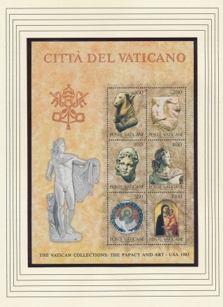 Xb71911 Vatican Sculptures Paintings Paintings Good Sheet Mnh