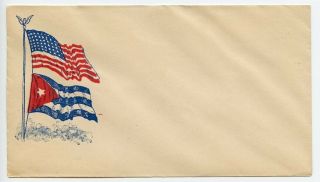 Usa Patriotic Cover Spanish American War With Cuban And American Flag