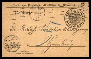 Mayfairstamps Germany 1913 Berlin Stampless To Hamburg Postal Card Wwb84703