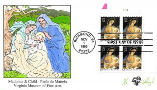 3107 32c Madonna And Child,  Pugh H/p Hand Painted,  11 Produced,  P/b [e476748]