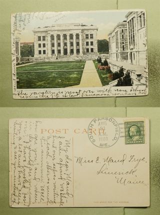Dr Who 1909 South Parsonfield Me Harvard Medical College Postcard E41986