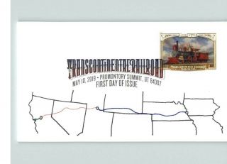 1 Of 1 Hand Drawn Transcontinental Railroad,  Map Of Route,