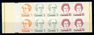 Weeda Canada Bk76 Vf Mnh Complete Bk,  Centre Perfs Shifted Up Drastically