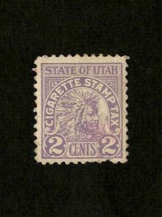 Us Utah Revenue Cigarette Tax 2c Stamp Og Mnh