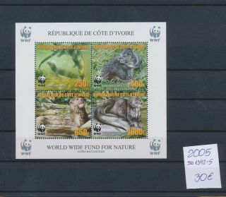 Gx02222 Ivory Coast 2005 Fauna & Flora Wildlife Sheet Mnh Cv 30 Eur