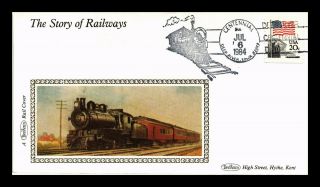 Dr Jim Stamps Us Story Of Railways Benham Silk Cover Deep River Iowa Railroad