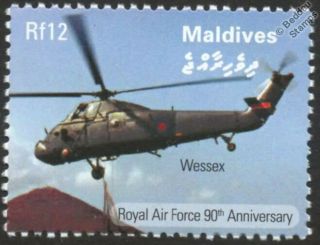 2008 Raf Westland Wessex Helicopter 90th Anniv.  Royal Air Force Aircraft Stamp