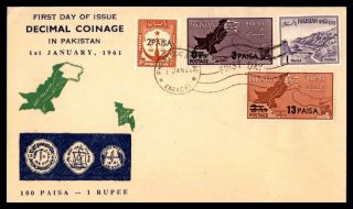 Mayfairstamps Pakistan 1961 Decimal Coinage Stamps Combo First Day Cover Wwb9731