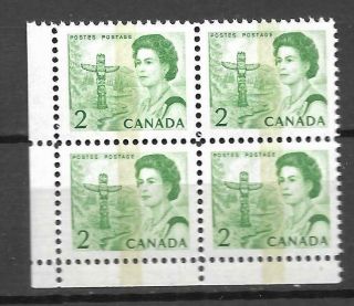 Canada 455pi Plate Block Centennial Definitive Wcb Tagged Mnh