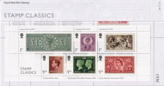 Gb 2019 Stamp Classics M/s Presentation Pack No 566 Fv £6.  75