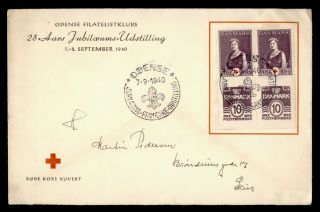 Dr Who 1940 Denmark Odense Block Red Cross Jubilee Exhibition C134647
