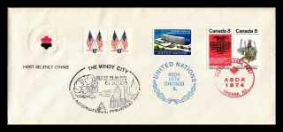 Dr Jim Stamps Us Windy City Cancel United Nations Canada Combo Legal Size Cover