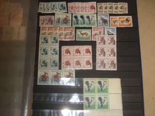 South Africa 1954 - 60 Animal Types Most Mnh Cv$50,