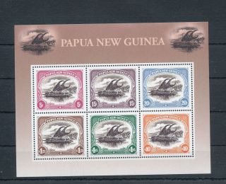 Papua Guinea Png 2002 Ships Mnh Sheet 100 Years Of Stamps (pap148)