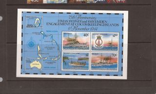 Cocos Keeling Island 1989 Emden M/sheet Mnh Set Of Stamps