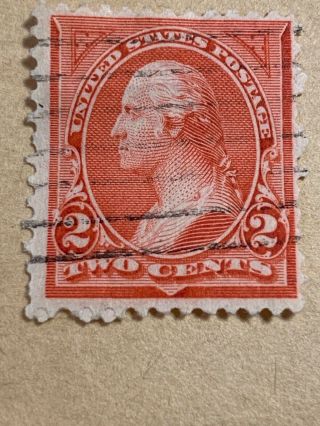 Us Scott 500 2c Carmine Usa George Washington Stamp.  Issued 1898.  Rare.