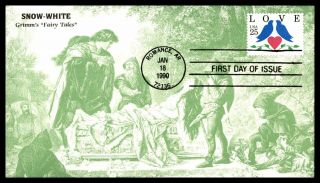 Mayfairstamps Us Fdc 1990 Snow White Love Romance Arkansas First Day Cover Wwb11