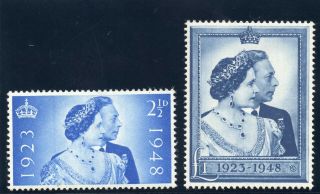 Gb 1948 Rsw Pair Sg 493 - 4.  See Also Scan Of Reverse