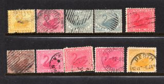 10 Western Australia Sc 36 62 63 65 73 89 90 Stamps Swan Id 1857
