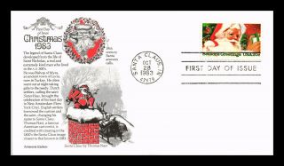 Dr Jim Stamps Us Christmas Santa Claus Indiana Aristocrat First Day Cover