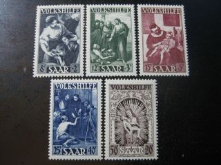 Saar Saarland Mi.  267 - 271 Scarce Stamp Set Cv $55.  00