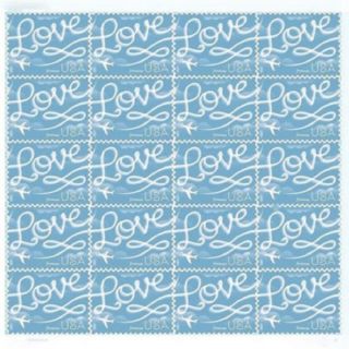- Usps Forever Stamps 1 Sheet Of 20 Love Skywriting Stamps