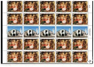 == Gibraltar 2002 - Mnh - Christmas - 40 Stamps - Sheet Bent