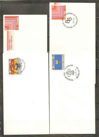 A Stock Page Of Post Cards,  Postal Envelopes And 2 Discovery Train Covers