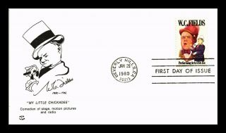 Dr Jim Stamps Us W C Fields Performing Arts First Day Cover Beverly Hills