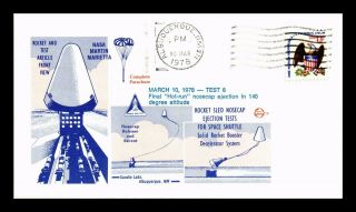 Dr Jim Stamps Us Hot Run Nosecap Ejection Space Shuttle Tests Event Cover 1978