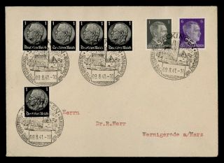 Dr Who 1941 Germany Sackingen Pictorial Cancel Strip C132054
