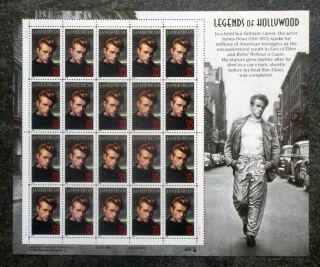 Buffalo Stamps: Scott 3082 Legends Of Hollywood Souvenir Sheet,  Mnh,  Fv = $6.  40