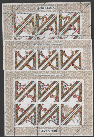 Cook Islands 254 - 258 1969 3rd South Pacific Games Vf Nh O.  G Sheets