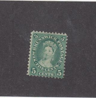 Brunswick (mk4367) 8 F - Thin 5cts 1860 Queen Victoria / Yel - Green