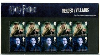 2011 Harry Potter Heroes & Villains Royal Mail Presentation Pack @face Freepost