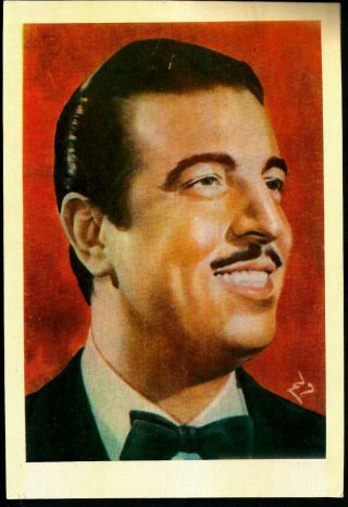 Egypt Coca Cola Extra Large Advertising Card 16x23 Cm W/ Movie Star Anwar Wagdy