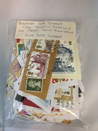 Assorted Gb Stamps.  Ideal Collector Starter Pack.  Over 300 Stamps