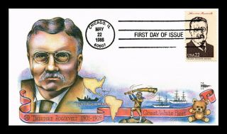Dr Jim Stamps Us Theodore Roosevelt Ameripex Presidents Fdc Gill Craft Cover