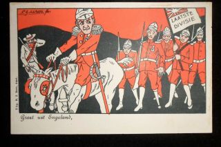 Boer War Dutch Post Card In English