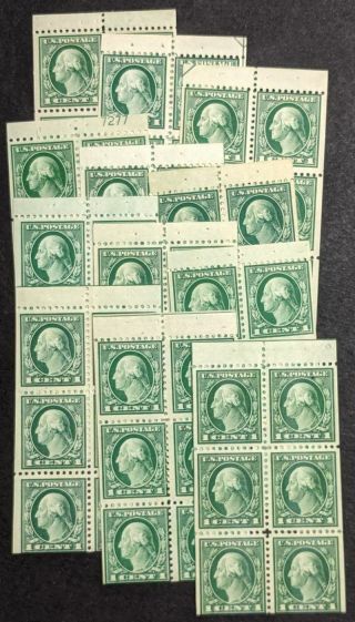 Edw1949sell : Usa 1917 Sc 498e.  12 Booklet Panes.  All Positions.  Mnh.  Cat $48,