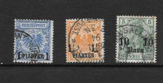 Germany (post Offices In Turkey) - 1889 & 1905 - 3 Values - Singles -