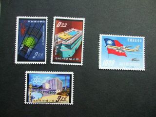 China Taiwan 1961 Civil Air Service & Atomic Reactors Sets Of Stamps