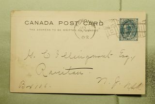 Dr Who 1902 Canada Toronto Flag Cancel Iof Postcard To Usa E55926
