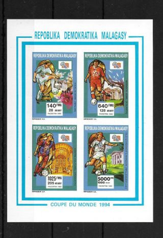 Malagasy,  1992,  World Cup,  Football,  Imperf Collective,  Mnh