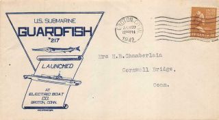 Naval 01/20/42 U.  S.  S.  Guardfish,  Launched [d543112]