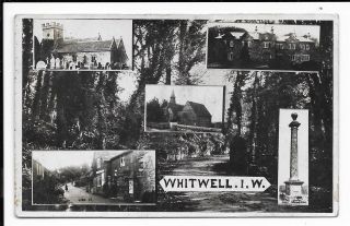 Gb Postcard Whitwell I.  O.  W R/p Postally Whitwell 15.  9.  1920
