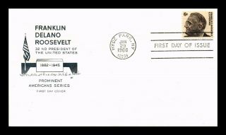 Us Cover Franklin D Roosevelt Prominent Americans Fdc House Of Farnum Cachet