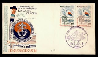 Dr Who 1962 Korea Boy Scouts 40th Anniversary Fdc C135942