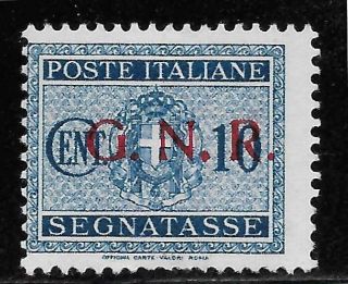 Italy Social Republic 1944 Postage Due 10c Gnr Overprinted Mnh T21526