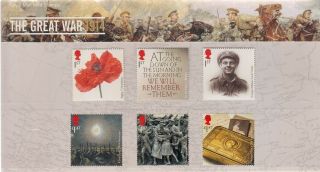 2014 The Great War 1914 Presentation Pack.  No.  501